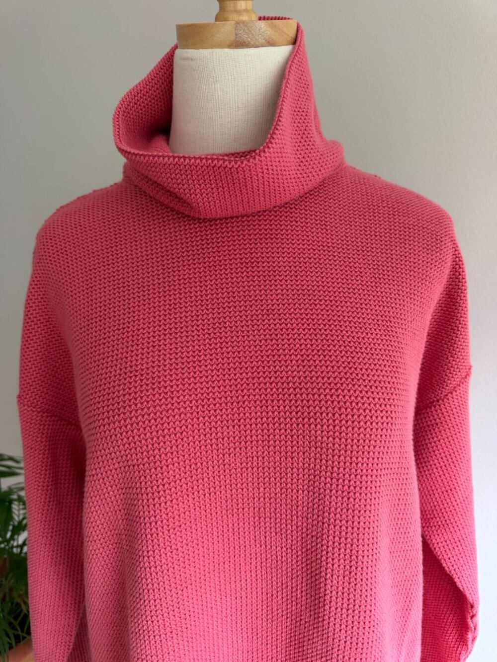 Talbots Textured Knit Cranberry Cowl Neck Sweater - Picture 2 of 8